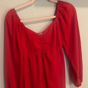 Red dress worn twice no damages